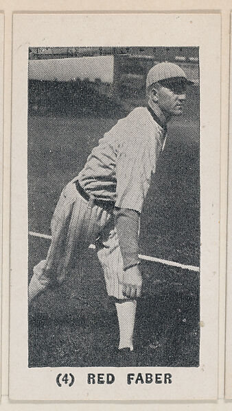 Red Faber from the Baseball Players photo series (W502), Commercial photolithograph