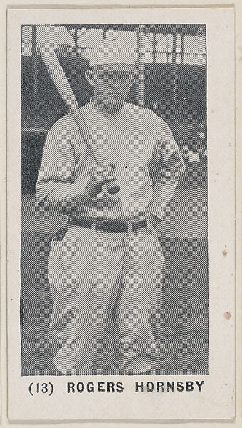 Rogers Hornsby from the Baseball Players photo series (W502), Commercial photolithograph 