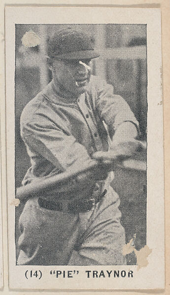 "Pie" Traynor from the Baseball Players photo series (W502), Commercial photolithograph 