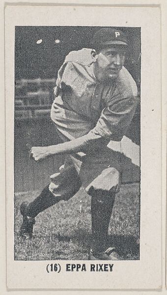 Eppa Rixey from the Baseball Players photo series (W502), Commercial photolithograph 