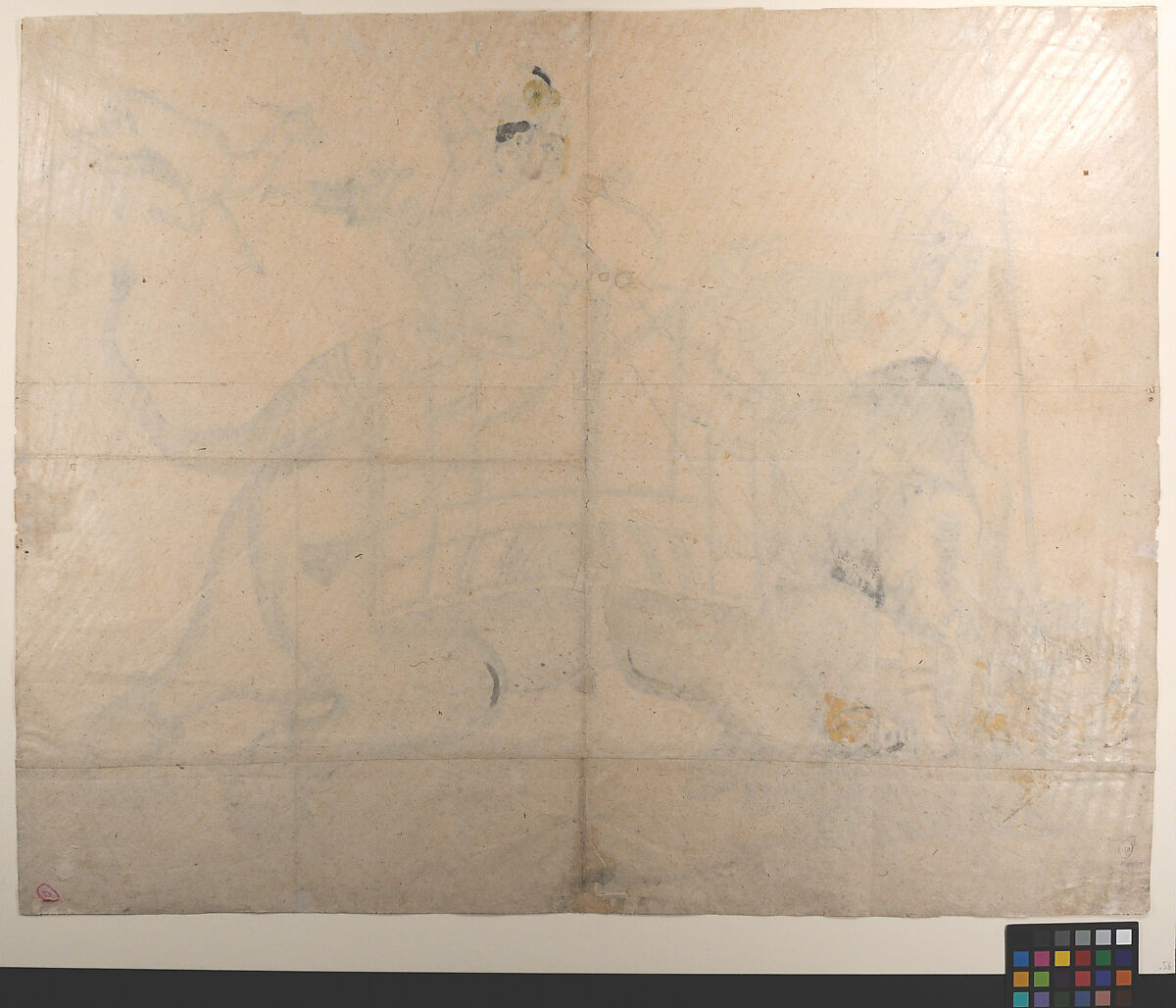 Maharao Shatru Sal II (1866–89) Hunting a Tiger, Ink, transparent and opaque watercolor on paper, India (Rajasthan, Kotah)