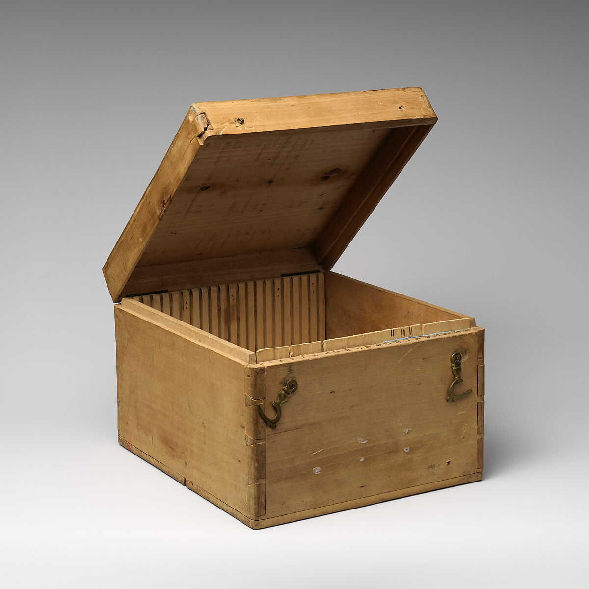 [Daguerreotype Plate Box], Unknown (French), Linden wood, plated iron, iron-gall ink