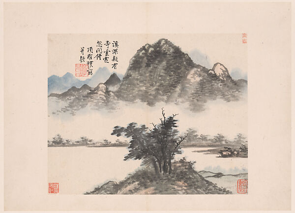 Landscapes and poems, Xiang Shengmo (Chinese, 1597–1658), Album of twenty leaves; ink and color on paper, China