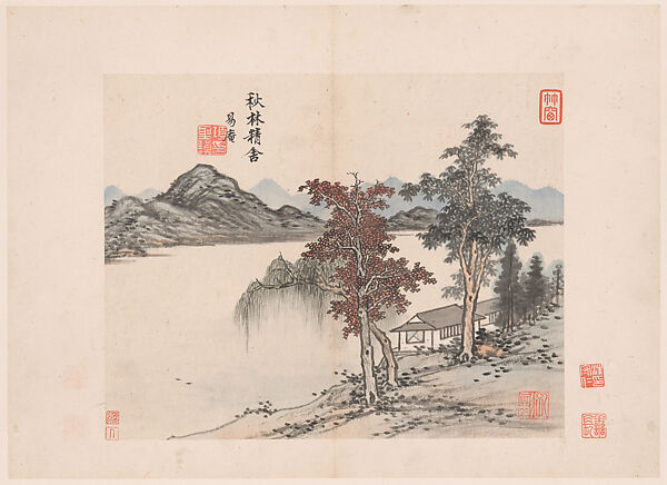 Landscapes and poems, Xiang Shengmo (Chinese, 1597–1658), Album of twenty leaves; ink and color on paper, China