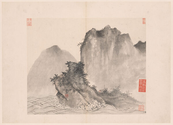 Landscapes and poems, Xiang Shengmo (Chinese, 1597–1658), Album of twenty leaves; ink and color on paper, China