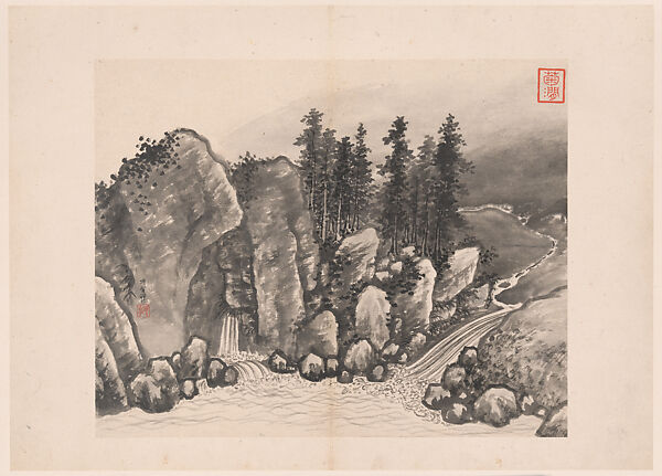 Landscapes and poems, Xiang Shengmo (Chinese, 1597–1658), Album of twenty leaves; ink and color on paper, China