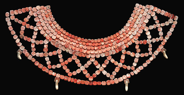 Collar, Shell (Spondylus princeps), Maya 