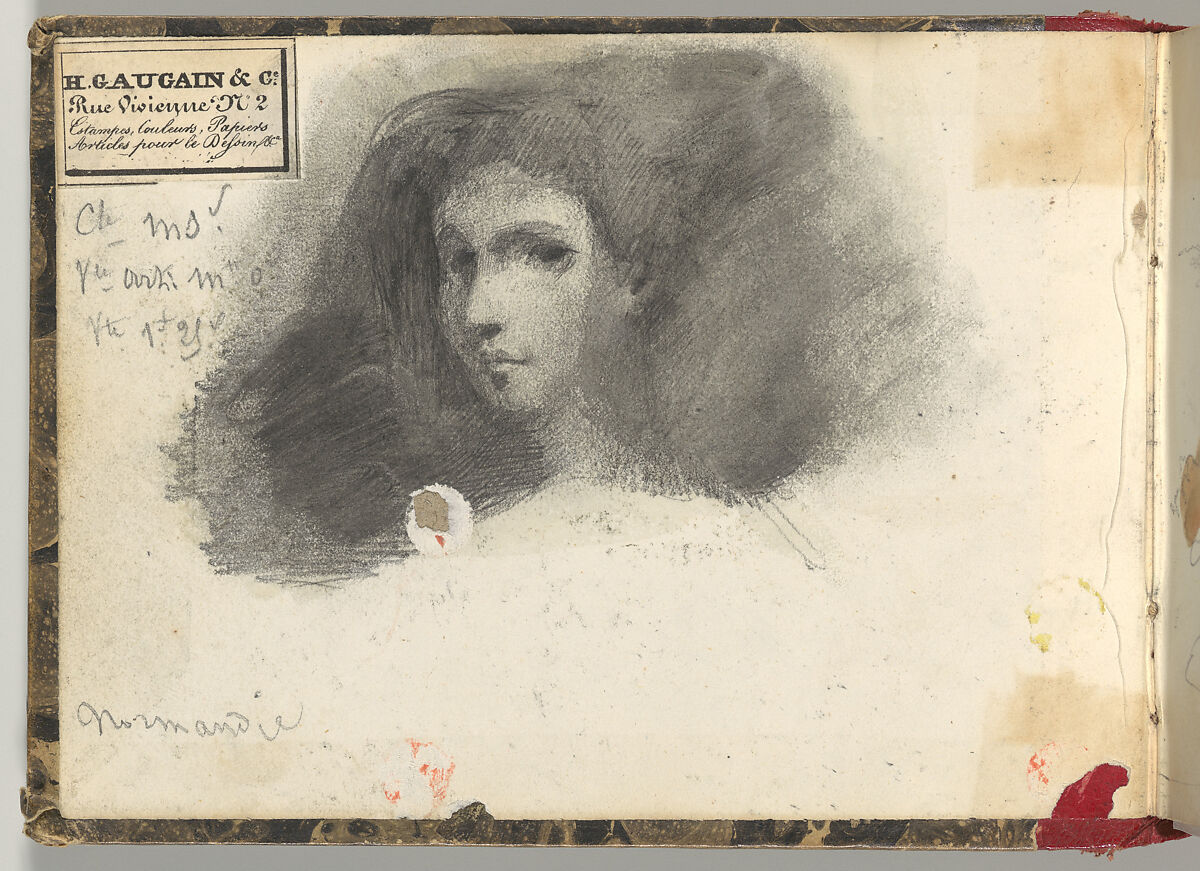 Normandy Sketchbook, Eugène Delacroix (French, Charenton-Saint-Maurice 1798–1863 Paris), Graphite and watercolor, period binding