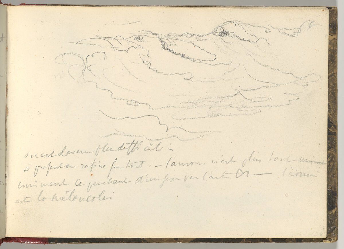 Normandy Sketchbook, Eugène Delacroix (French, Charenton-Saint-Maurice 1798–1863 Paris), Graphite and watercolor, period binding