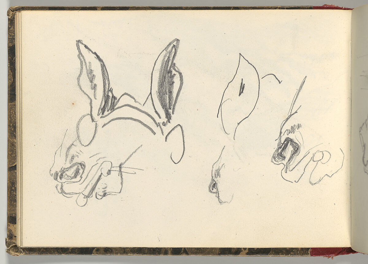 Normandy Sketchbook, Eugène Delacroix (French, Charenton-Saint-Maurice 1798–1863 Paris), Graphite and watercolor, period binding