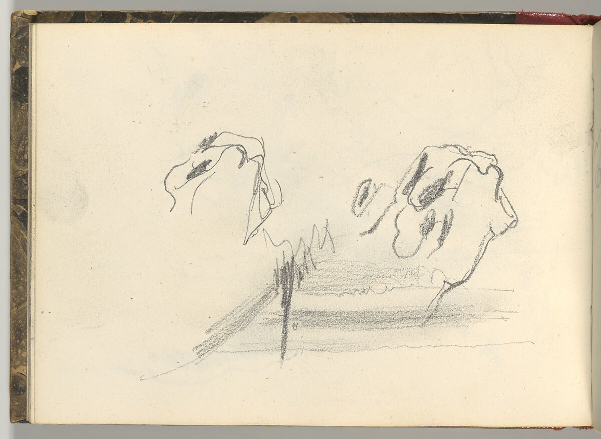 Normandy Sketchbook, Eugène Delacroix (French, Charenton-Saint-Maurice 1798–1863 Paris), Graphite and watercolor, period binding