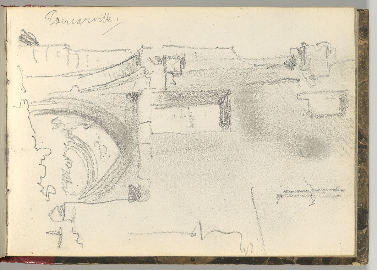 Normandy Sketchbook, Eugène Delacroix (French, Charenton-Saint-Maurice 1798–1863 Paris), Graphite and watercolor, period binding