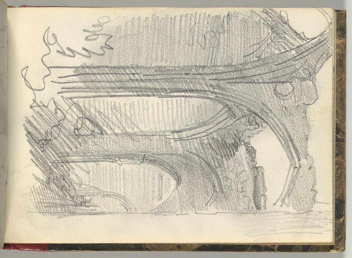 Normandy Sketchbook, Eugène Delacroix (French, Charenton-Saint-Maurice 1798–1863 Paris), Graphite and watercolor, period binding