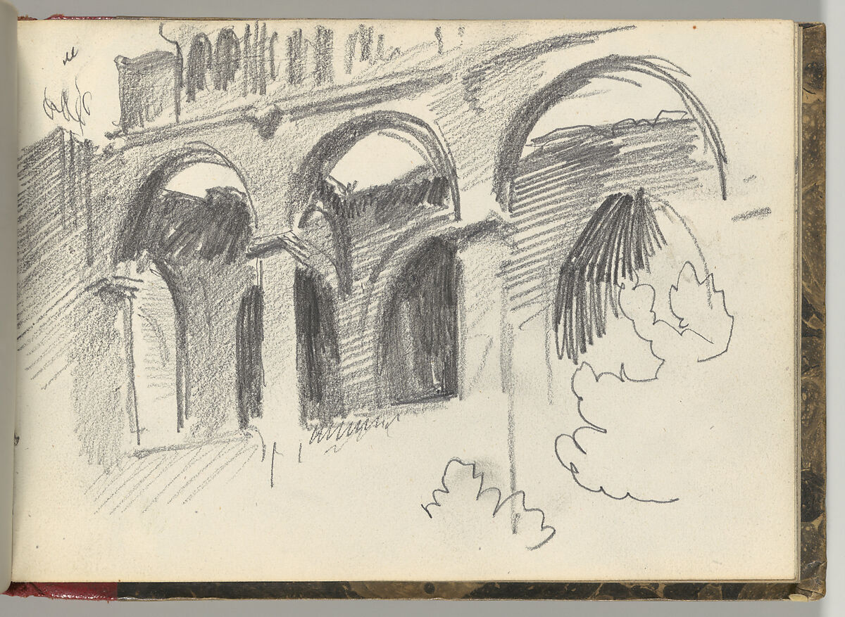 Normandy Sketchbook, Eugène Delacroix (French, Charenton-Saint-Maurice 1798–1863 Paris), Graphite and watercolor, period binding