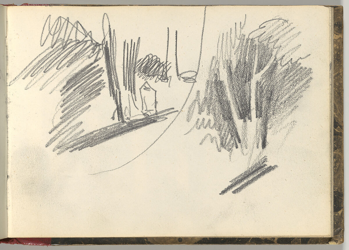 Normandy Sketchbook, Eugène Delacroix (French, Charenton-Saint-Maurice 1798–1863 Paris), Graphite and watercolor, period binding