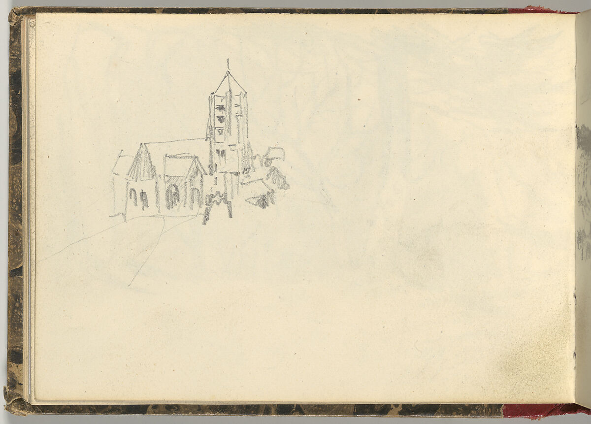 Normandy Sketchbook, Eugène Delacroix (French, Charenton-Saint-Maurice 1798–1863 Paris), Graphite and watercolor, period binding