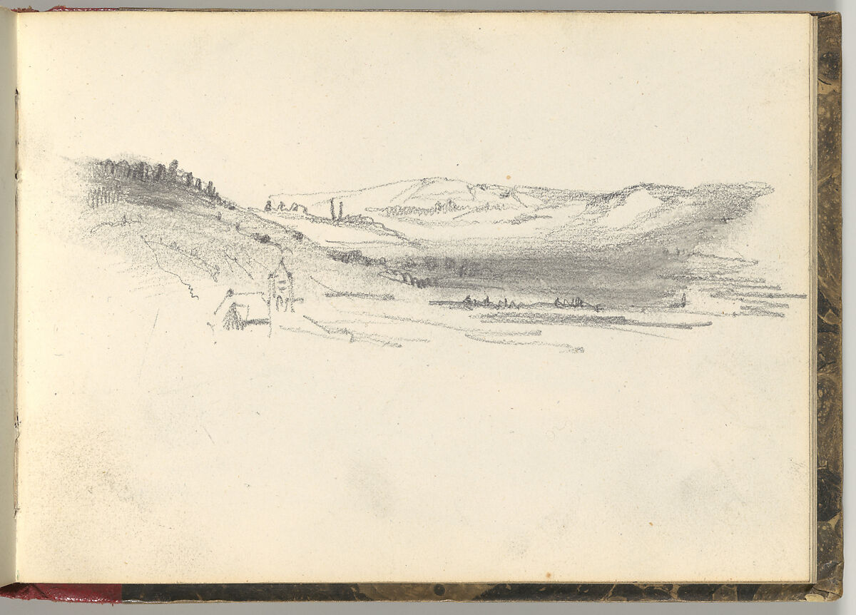 Normandy Sketchbook, Eugène Delacroix (French, Charenton-Saint-Maurice 1798–1863 Paris), Graphite and watercolor, period binding