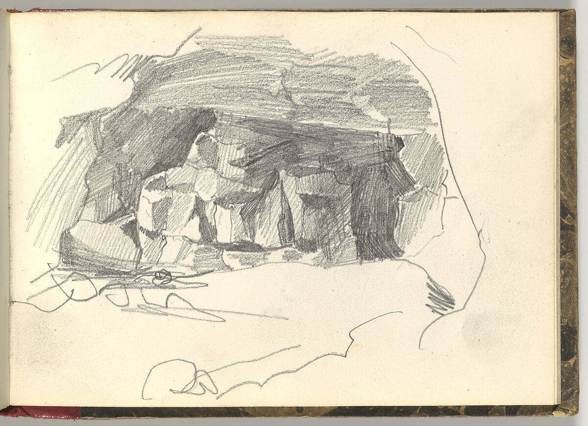 Normandy Sketchbook, Eugène Delacroix (French, Charenton-Saint-Maurice 1798–1863 Paris), Graphite and watercolor, period binding