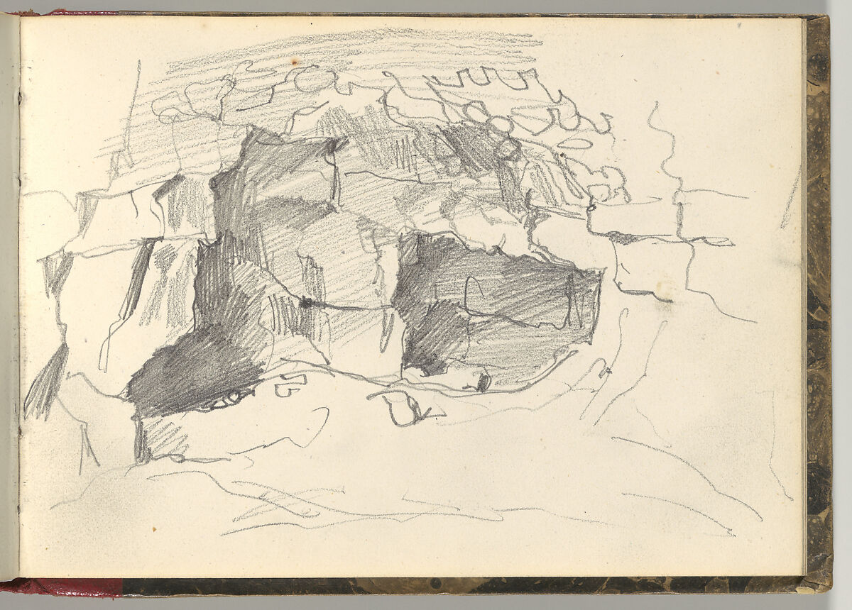 Normandy Sketchbook, Eugène Delacroix (French, Charenton-Saint-Maurice 1798–1863 Paris), Graphite and watercolor, period binding