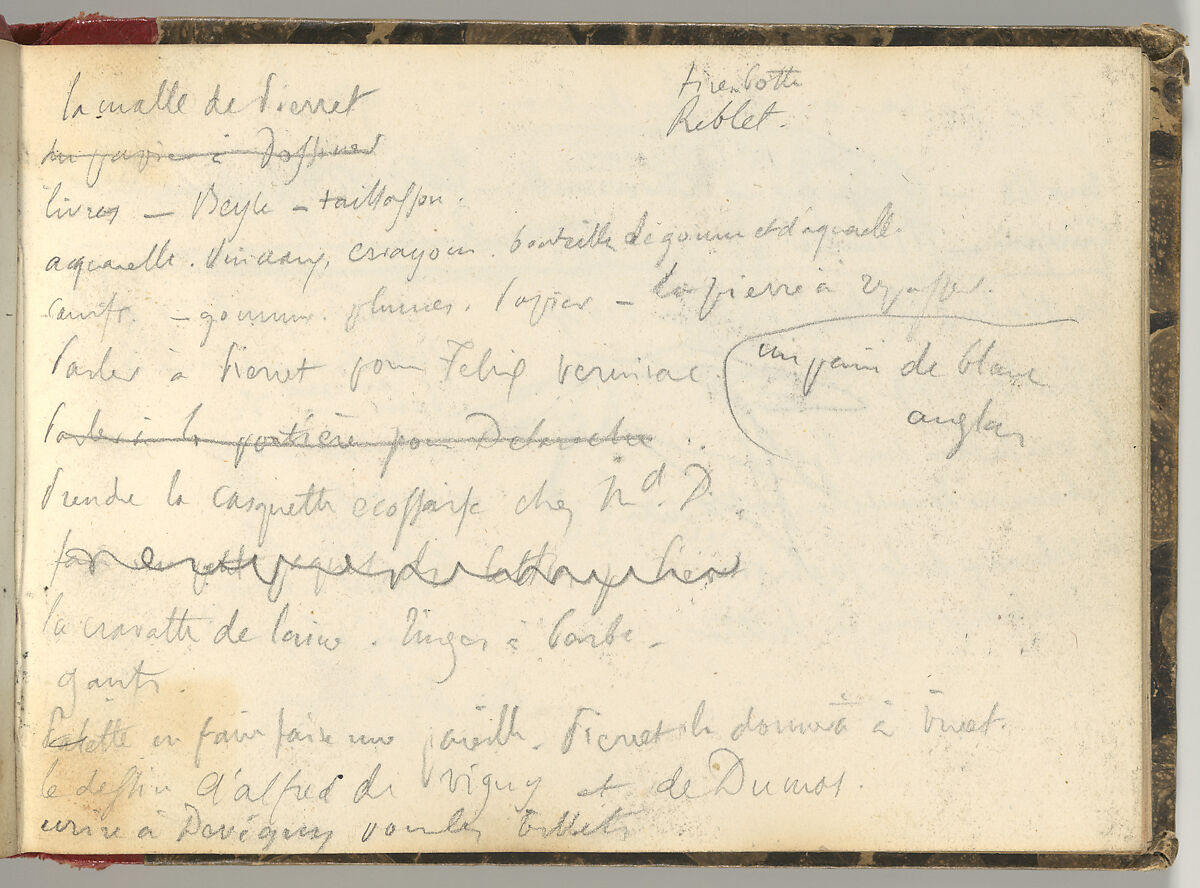 Normandy Sketchbook, Eugène Delacroix (French, Charenton-Saint-Maurice 1798–1863 Paris), Graphite and watercolor, period binding