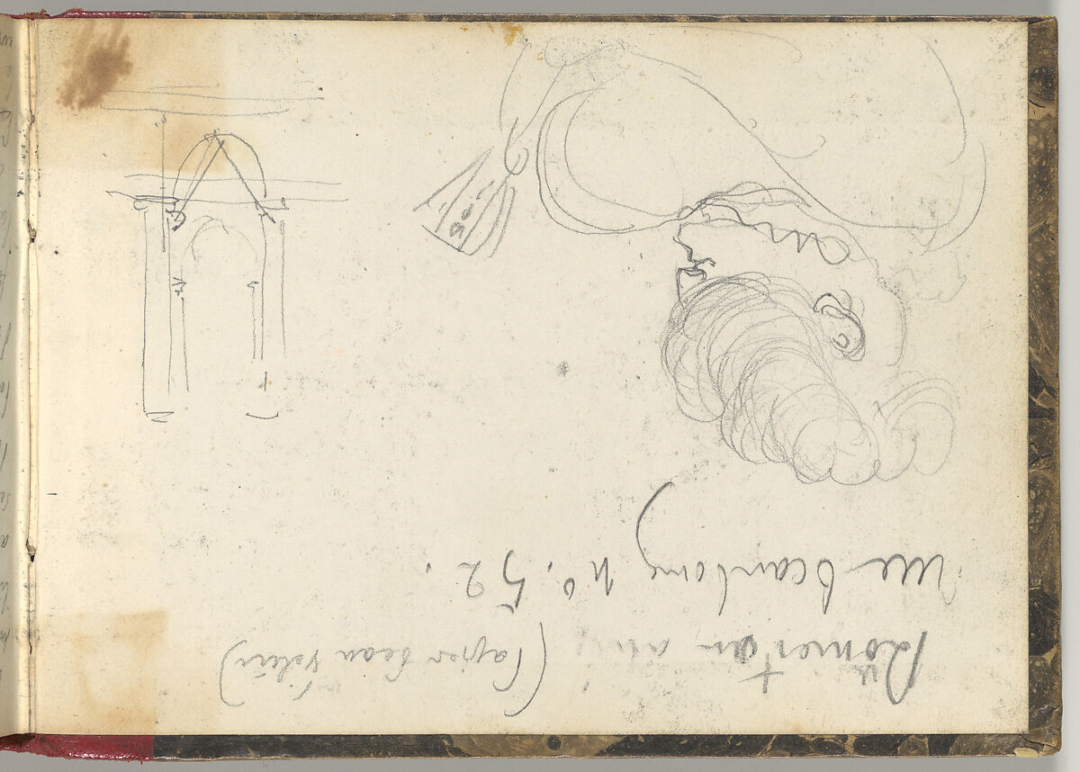 Normandy Sketchbook, Eugène Delacroix (French, Charenton-Saint-Maurice 1798–1863 Paris), Graphite and watercolor, period binding