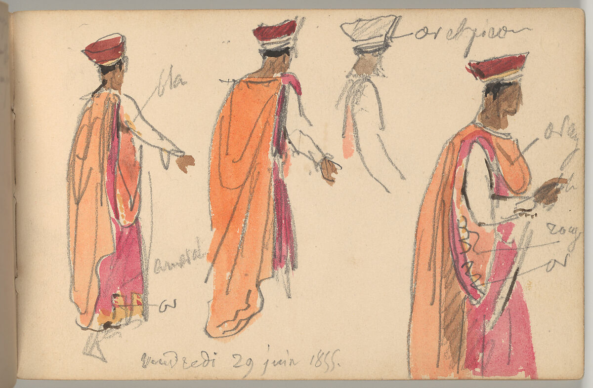 Othello Sketchbook, Eugène Delacroix (French, Charenton-Saint-Maurice 1798–1863 Paris), Watercolor, pen and ink, and graphite