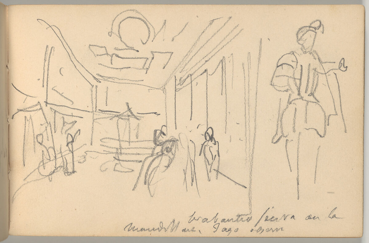 Othello Sketchbook, Eugène Delacroix (French, Charenton-Saint-Maurice 1798–1863 Paris), Watercolor, pen and ink, and graphite