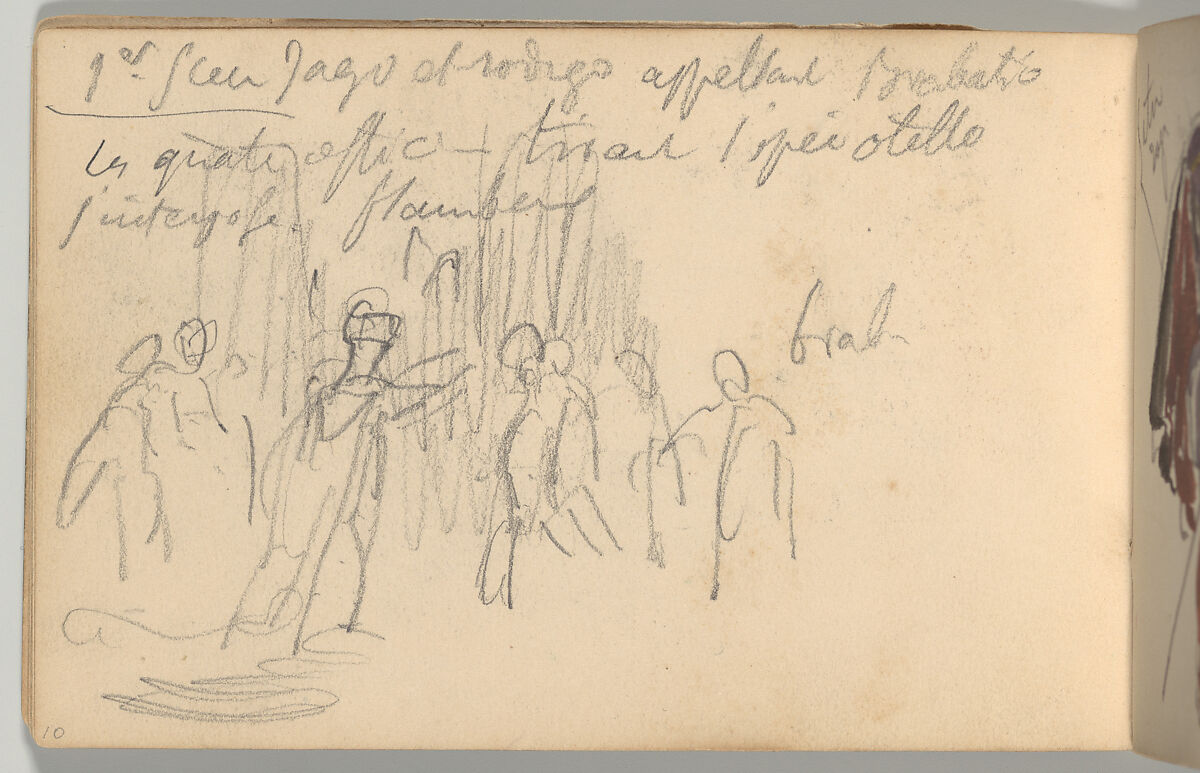 Othello Sketchbook, Eugène Delacroix (French, Charenton-Saint-Maurice 1798–1863 Paris), Watercolor, pen and ink, and graphite