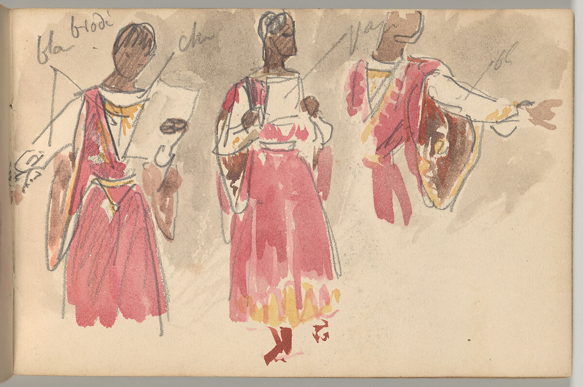 Othello Sketchbook, Eugène Delacroix (French, Charenton-Saint-Maurice 1798–1863 Paris), Watercolor, pen and ink, and graphite