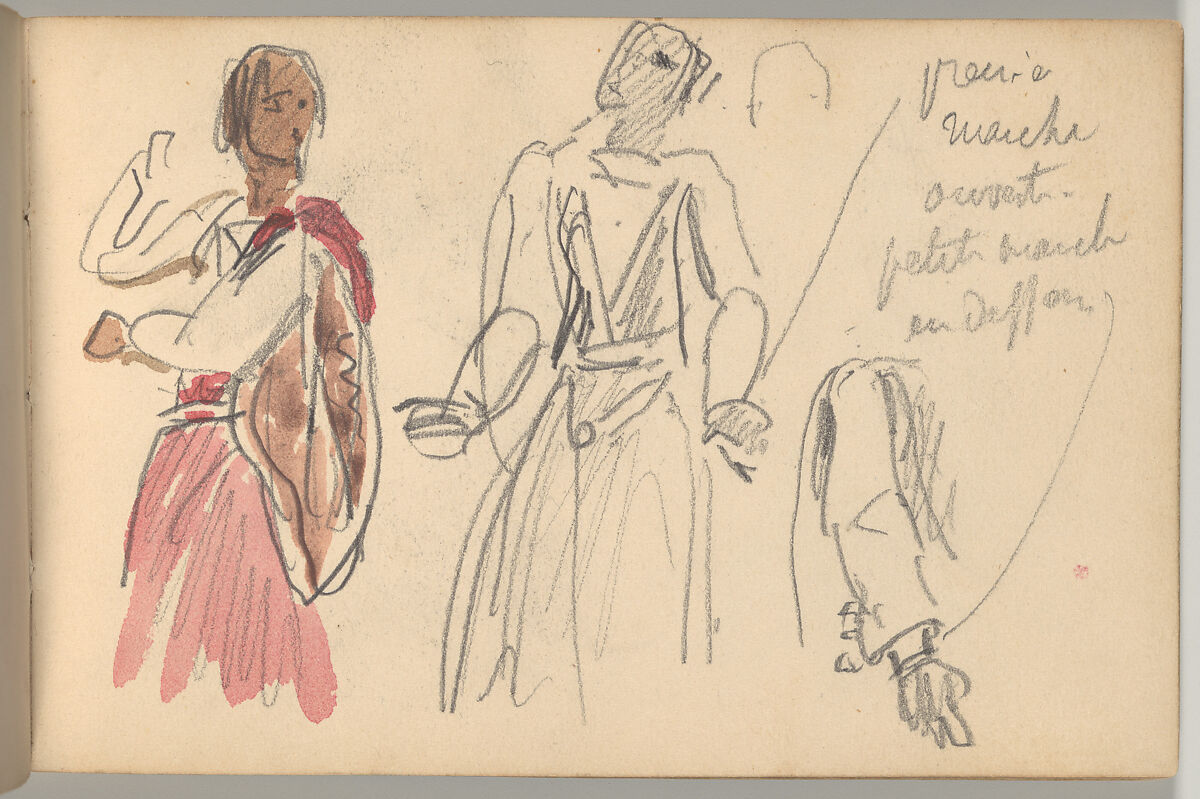 Othello Sketchbook, Eugène Delacroix (French, Charenton-Saint-Maurice 1798–1863 Paris), Watercolor, pen and ink, and graphite