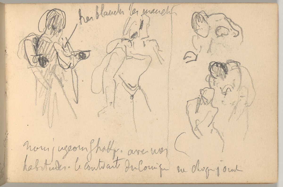 Othello Sketchbook, Eugène Delacroix (French, Charenton-Saint-Maurice 1798–1863 Paris), Watercolor, pen and ink, and graphite