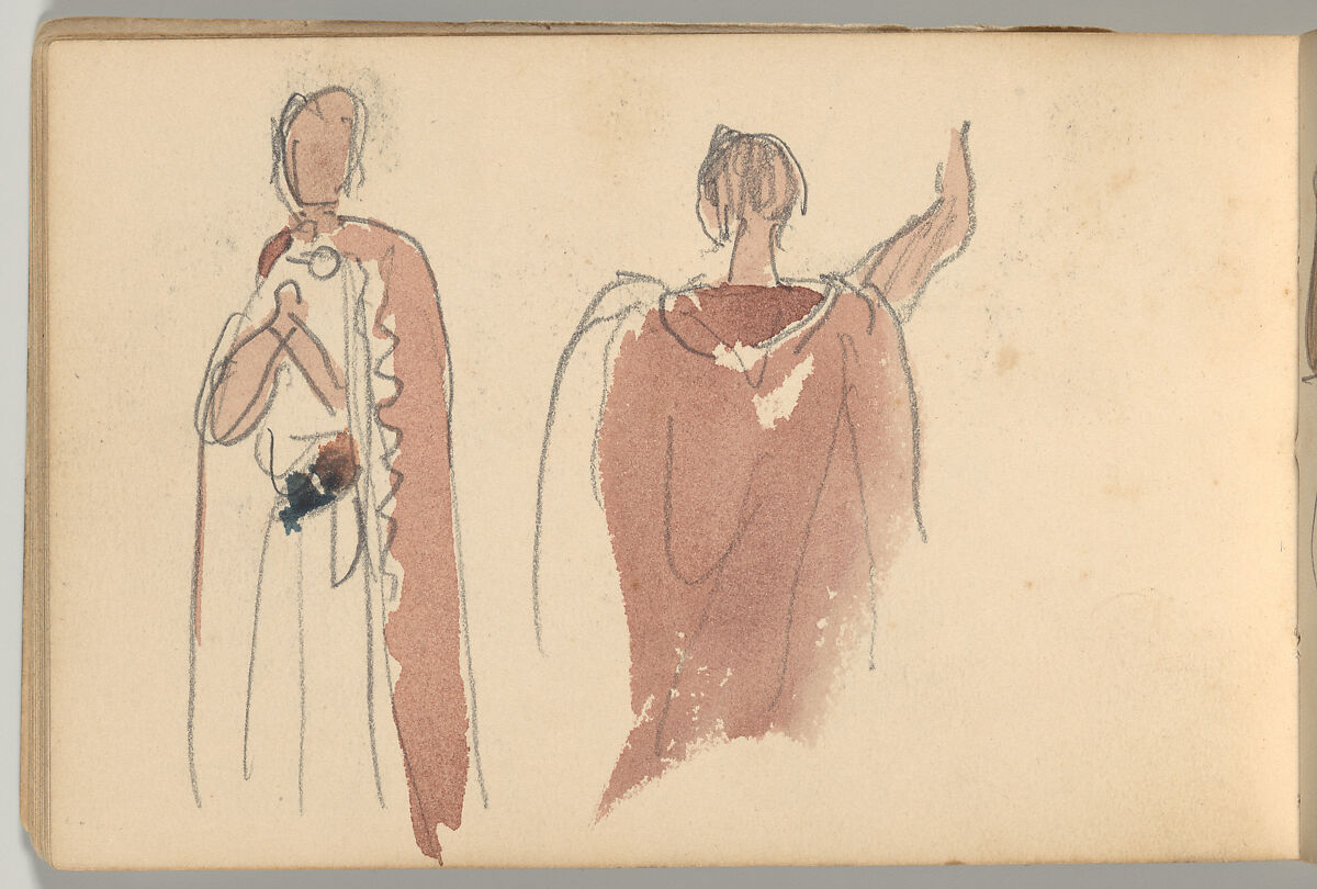 Othello Sketchbook, Eugène Delacroix (French, Charenton-Saint-Maurice 1798–1863 Paris), Watercolor, pen and ink, and graphite