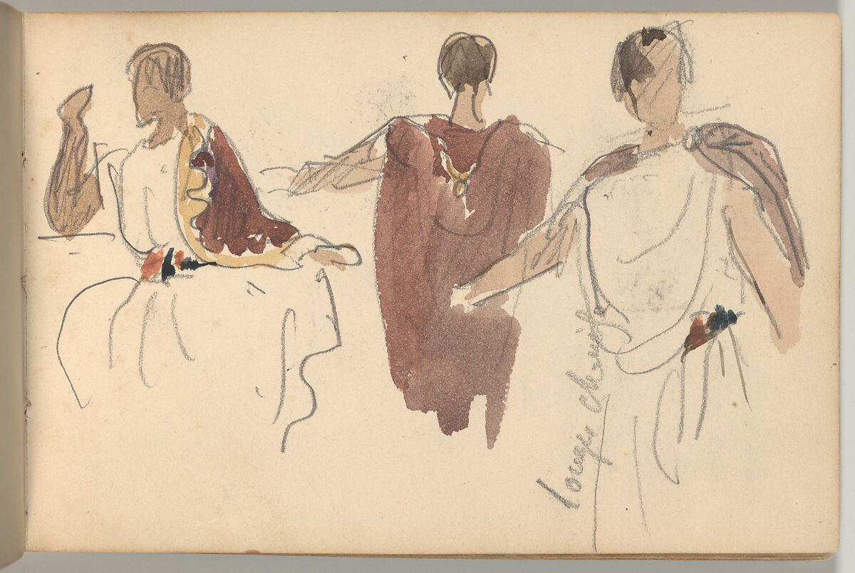 Othello Sketchbook, Eugène Delacroix (French, Charenton-Saint-Maurice 1798–1863 Paris), Watercolor, pen and ink, and graphite