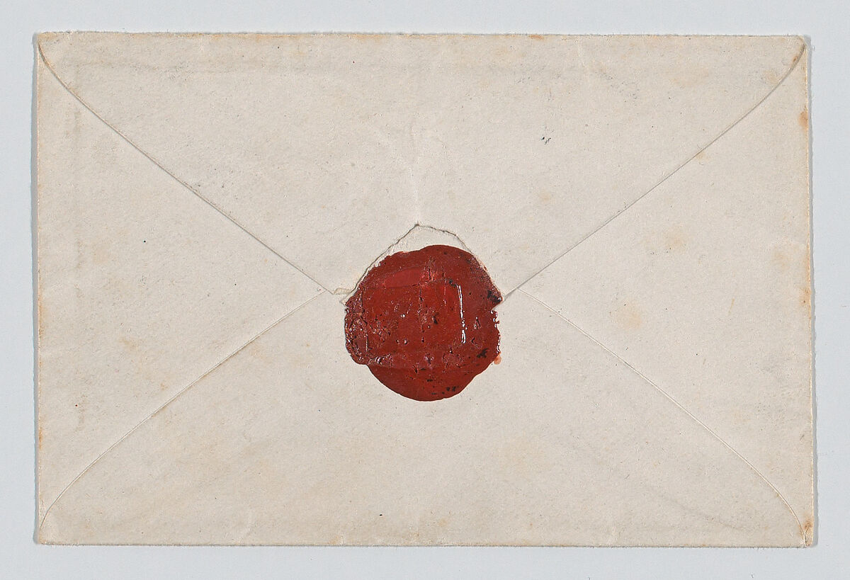 Letter to Pierre Marie Pietri, with envelope, Eugène Delacroix (French, Charenton-Saint-Maurice 1798–1863 Paris), Pen and brown ink
