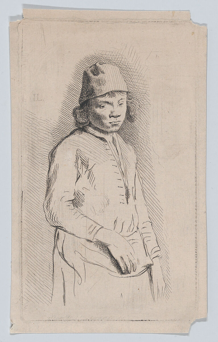Portrait of a boy, Anonymous, Etching 