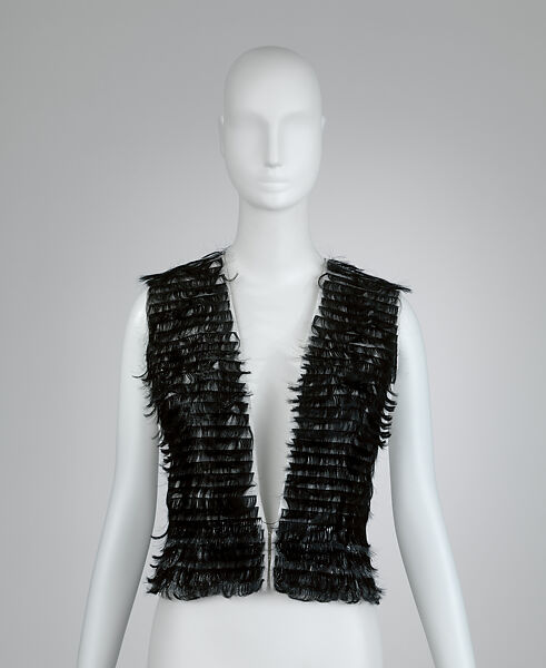 Vest, Maison Margiela (French, founded 1988), leather, polyester, synthetic, French 