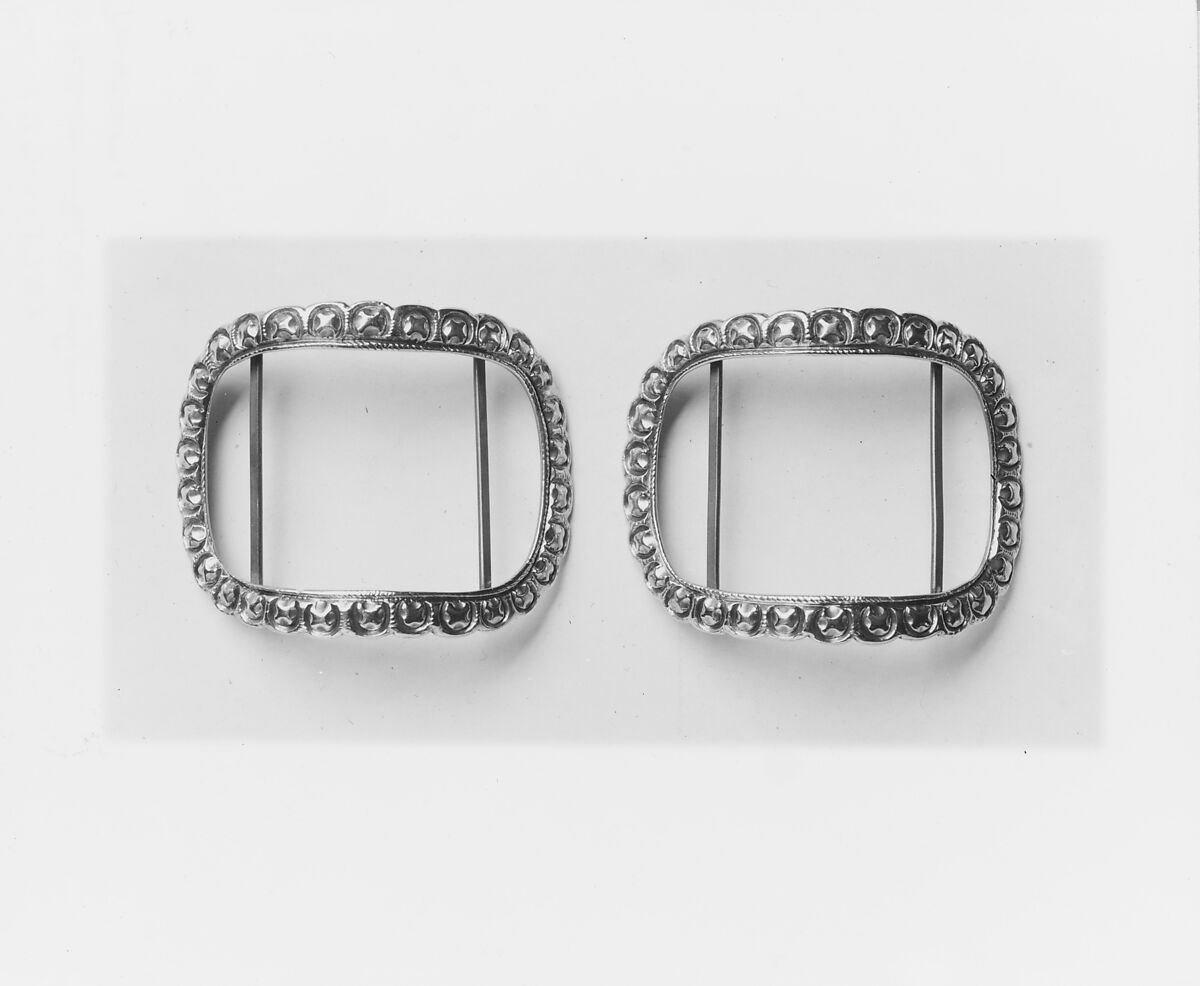 Shoe Buckle, Zachariah Brigden (1734–1787), Silver, American 