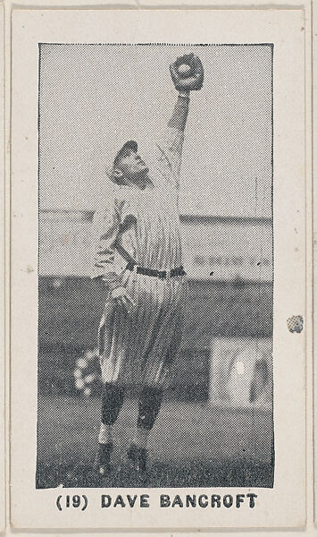 Dave Bancroft from the Baseball Players photo series (W502), Commercial photolithograph 