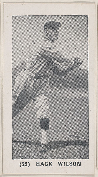 Hack Wilson from the Baseball Players photo series (W502), Commercial photolithograph 