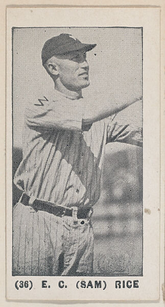 E. C. (Sam) Rice from the Baseball Players photo series (W502), Commercial photolithograph 