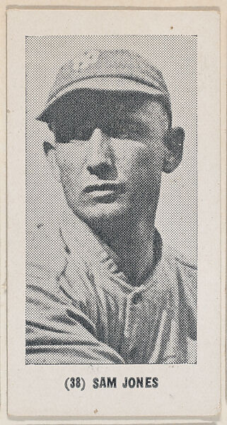 Sam Jones from the Baseball Players photo series (W502), Commercial photolithograph 