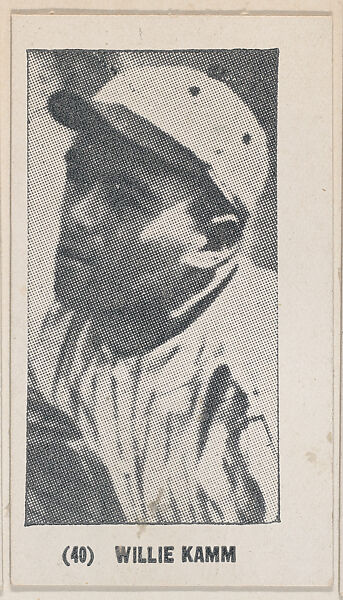 Willie Kamm from the Baseball Players photo series (W502), Commercial photolithograph 