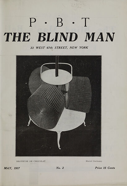 The blind man, Marcel Duchamp (American (born France), Blanville 1887–1968 Neuilly-sur-Seine) 