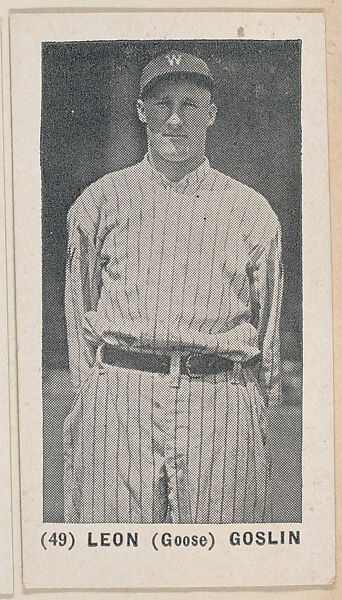 Leon (Goose) Goslin from the Baseball Players photo series (W502), Commercial photolithograph 
