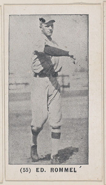 Ed. Rommel from the Baseball Players photo series (W502), Commercial photolithograph 