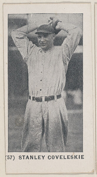 Stanley Coveleskie from the Baseball Players photo series (W502), Commercial photolithograph 
