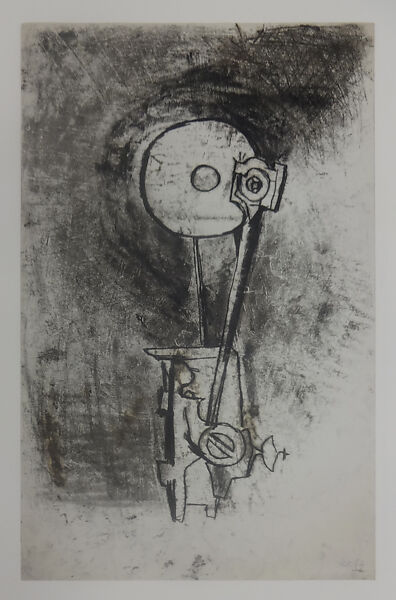 Untitled (Two-Sided Monotype), Hedda Sterne (American, Bucharest 1910–2011 New York, New York), Monotype (recto); transfer drawing (verso)
Printing ink, black chalk, graphite and red pencil 