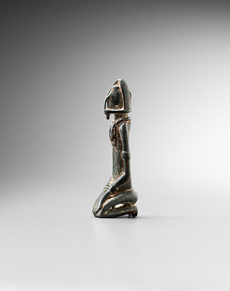 Kneeling Male Figure, Bronze, Dogon peoples 