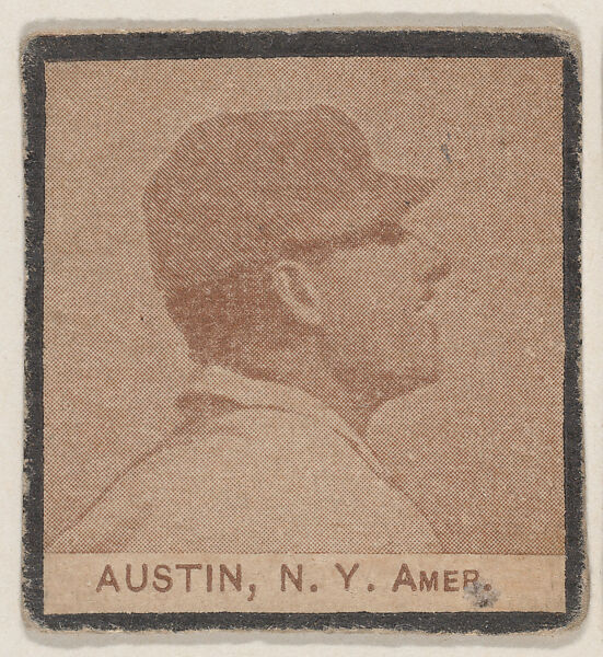 Austin, N. Y.  Amer. from the Jay S. Meyer Base Ball Snap Shots candy series (W555), Jay S. Meyer Confectioners, Philadelphia, Commercial photolithograph 