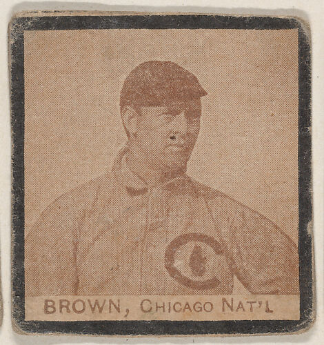 Brown, Chicago Nat'l from the Jay S. Meyer Base Ball Snap Shots candy series (W555)